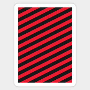 Saracens Rugby Red and Black Angled Stripes Sticker